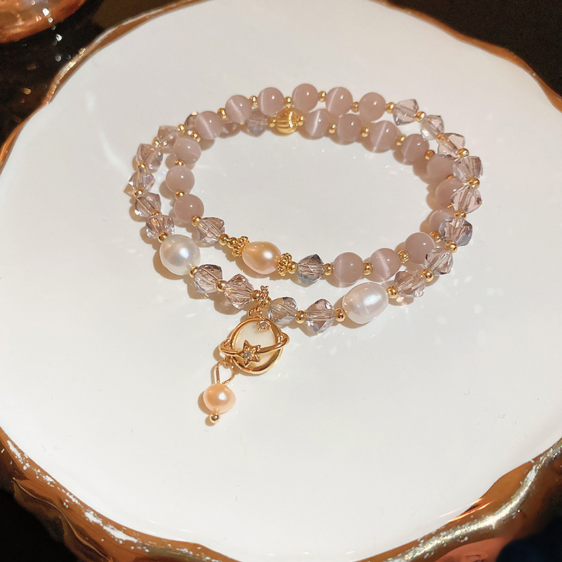 38 brazaletes - oro - Rosa