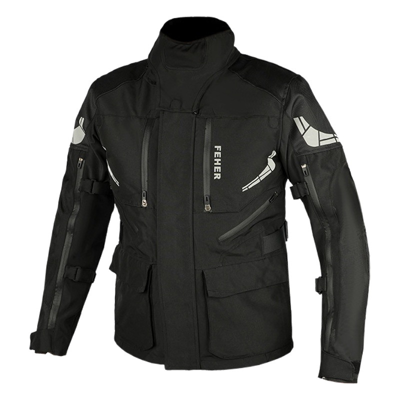 Feher Motorcycle Riding Suit for Men, All-Season Rally Suit, Anti-Fall, Warm, Waterproof Motorcycle Travel Suit