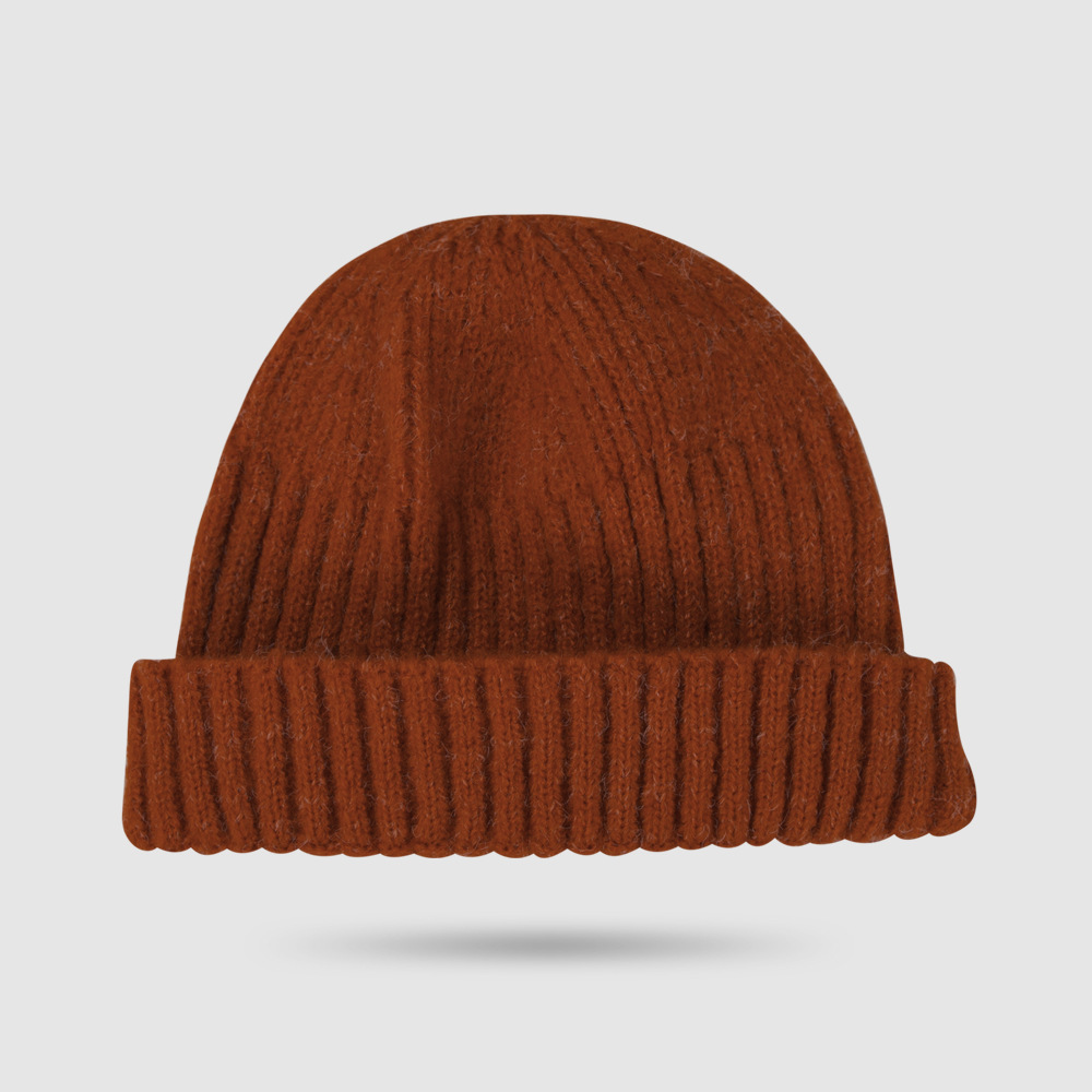 105g Weight Office, Outdoor, Travel, Birthday, Festival, Sports, Shopping Occasion Stripe Pattern Unisex Gender Hip-Hop Style Light Grey, Grey, Beige, Green, Blue, Wine Red, Camel, Yellow, Black Color One Size Size Korean Melon Hat Warm Pure Color Knitted Wool Hat Outdoor Hat Hip Hop Tide 4