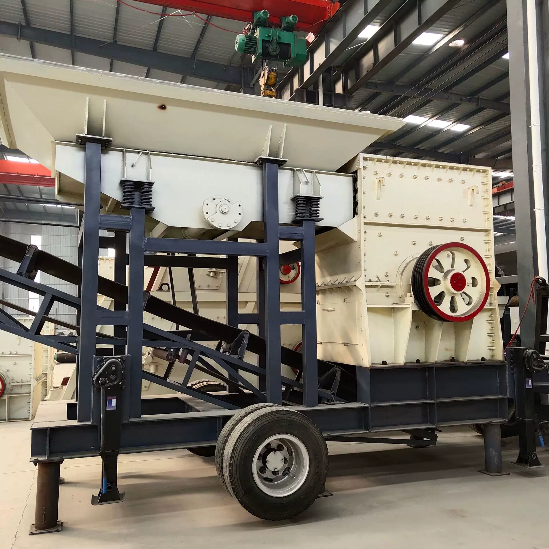 天津1200型移动箱式破碎一体机非金属矿物破碎机厂家现货供应