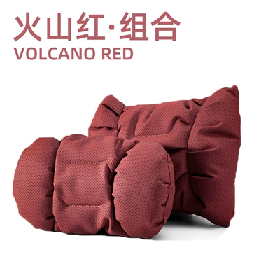 Cross-Border Tk Amazon Car Headrest - bubble-headrest-lumbar-support-volcano-red-combination