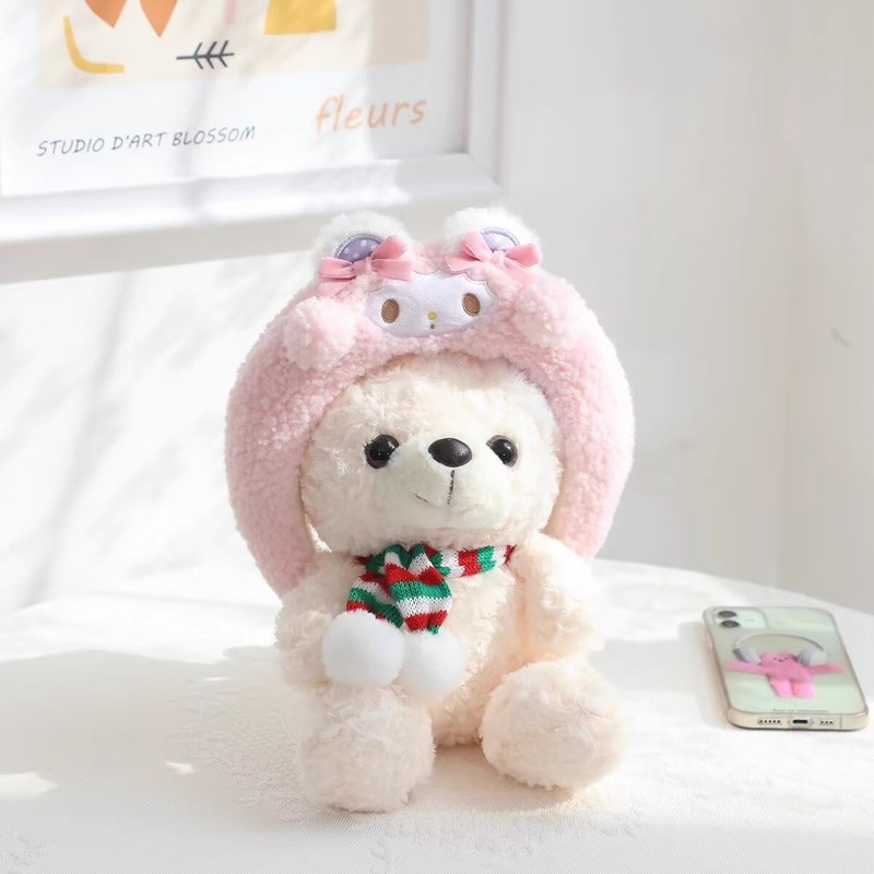 ピンクのメロディーヘッドバンド、かわいいガーリーハートぬいぐるみ洗顔ヘッドバンド、高頭頂ヘアピン、日本のかわいいヘアアクセサリー|undefined
