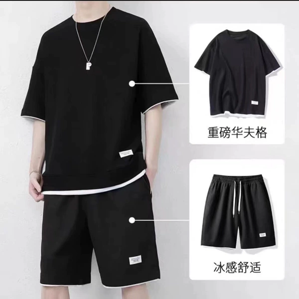 Black set, with short sleeve