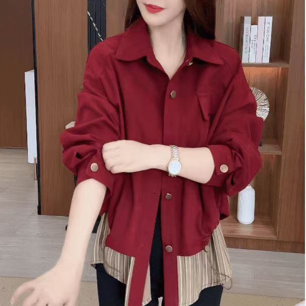 Summer jacket, set for leisure, universal spring shirt, plus size