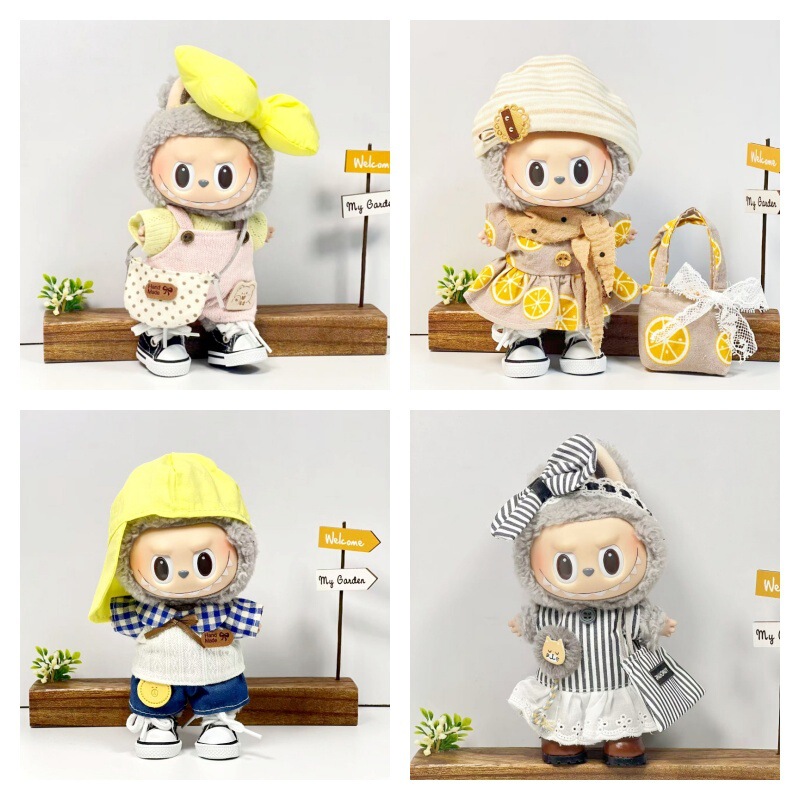 Labubu Doll Clothes 17cm Plush First, Second, and Third Generation 17cm Doll Accessories Clothes for Dolls 17cm Cute