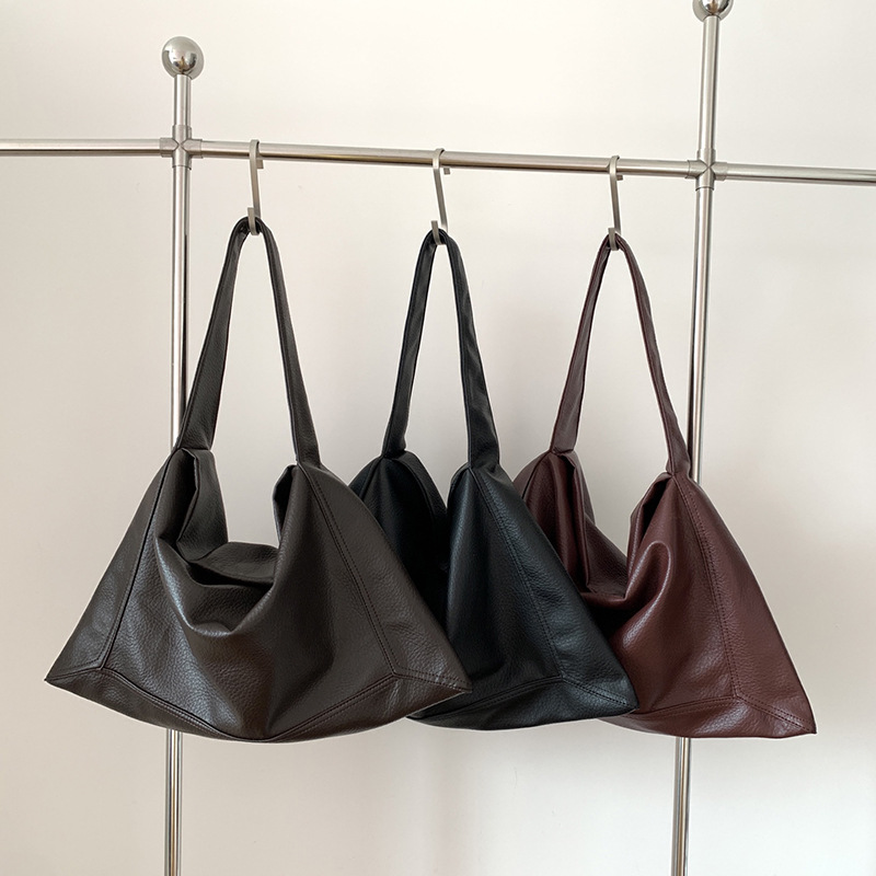 Qiao Ge's Lazy and Relaxed Shoulder Bag, Underarm Hobo Bag, Women's Versatile Casual Commuter Bag, Large Capacity Tote Bag