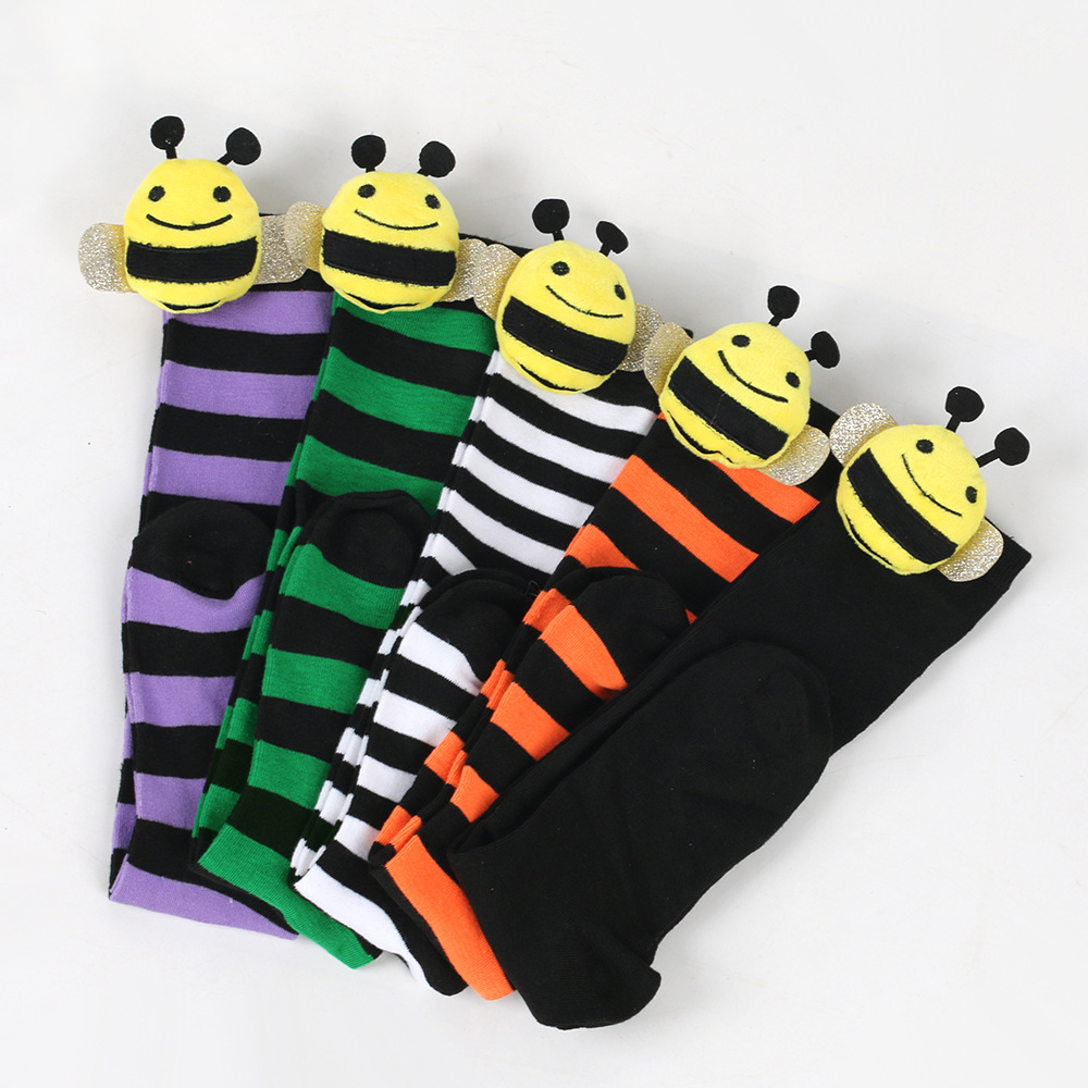 Kid's Cute Stripe Polyester Over The Knee Socks A Pair display picture 4
