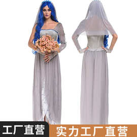 血腥鬼新娘长裙亚马逊经典热卖款万圣节角色扮演制服【姚心田】