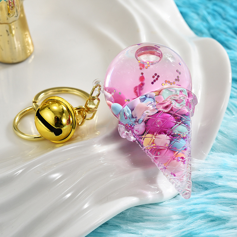 Cartoon Style Ice Cream Bell Arylic Women's Keychain display picture 4