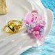 Acrylic luminous oil sugar bean ice cream Keychain Car pendant floating quicksand couple bag key chain