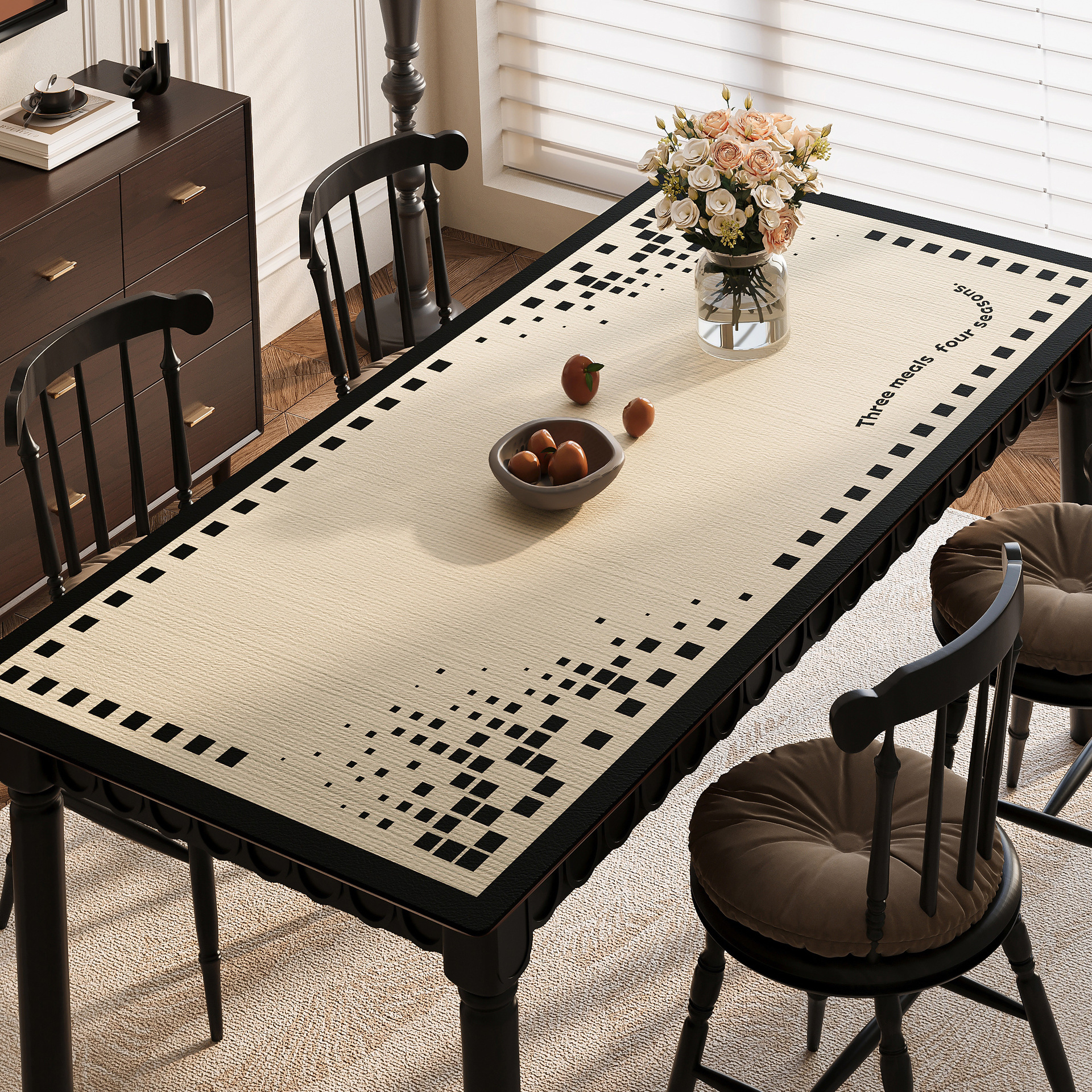 2025 nuevo cojín de mesa de comedor lujoso ligero de alta sensación a prueba de quemaduras a prueba de agua a prueba de aceite sin lavado toallas de mesa de sala de estar doméstica cojín de mesa de té