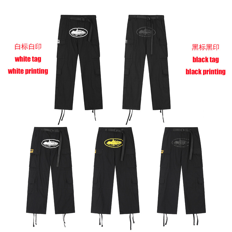 Cross-Border Corteiz Alcatraz Cargo Pants Multi-Pocket Side Buckle Casual Pants Youth Outerwear Straight-Leg Long Pants European and American Style