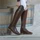 European and American Solid Color Winter Chunky Heel Square Head Over Knee Back Zipper Knight Boots Medieval Leg Protectors Martin Boots Hard Boots