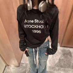 AC三色ホットドリル古いtシャツ1996文字日焼け止め長袖メーカー卸売り