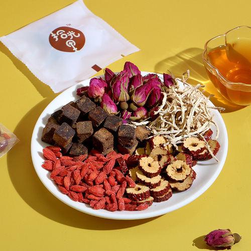 Wholesale Red Sugar Ginger Jujube Tea, Longan Jujube Goji Rose Black Sugar Menstrual Tea for Women, Warm Wellness Flower Tea, Dropshipping