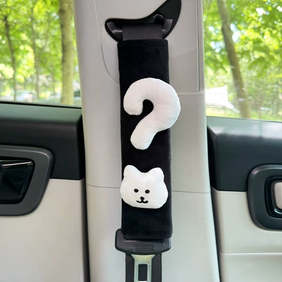 New Creative Seatbelt Plush Covers, Various Question Mark Toys, Cute Dolls, Car Decoration Toys, Shoulder Protectors (Seat belt shoulder pad) - question-mark-shoulder-pads