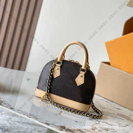 2025新款广版驴家爆款M14933女士包袋单肩斜挎手提包真皮贝壳包包