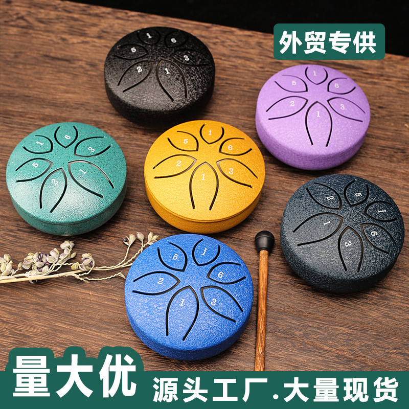 3寸6音迷你空灵鼓儿童小鼓入门简单乐器男童女童礼物打击乐器批发