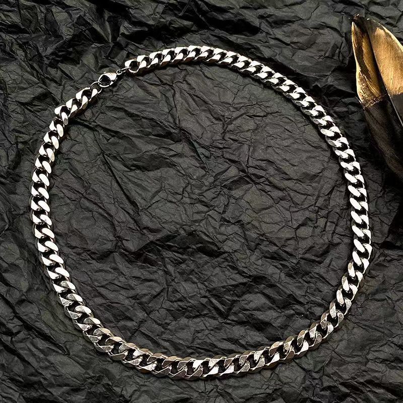 Nou NK Titan Steel Cuban Lustruire Colier Bărbați și Femei Claviculă Lanț Hip Hop Minimalist Bijuterii Accesorii_voghion.com