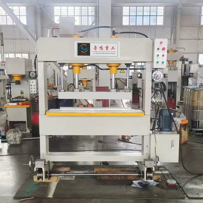 Прямая продажа 40-тонного четырехстоечного гидравлического пресса, гидравлического пресса для правки алюминиевых пластин с большим столом, двухцилиндрового 100-тонного четырехстоечного гидравлического пресса.