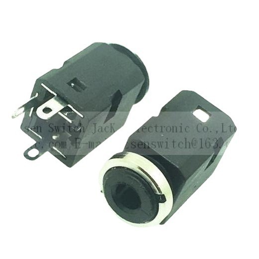 3.5耳机插口带螺母3脚 3.5耳机插座圆形.3.5音频插座 3.5音频插座