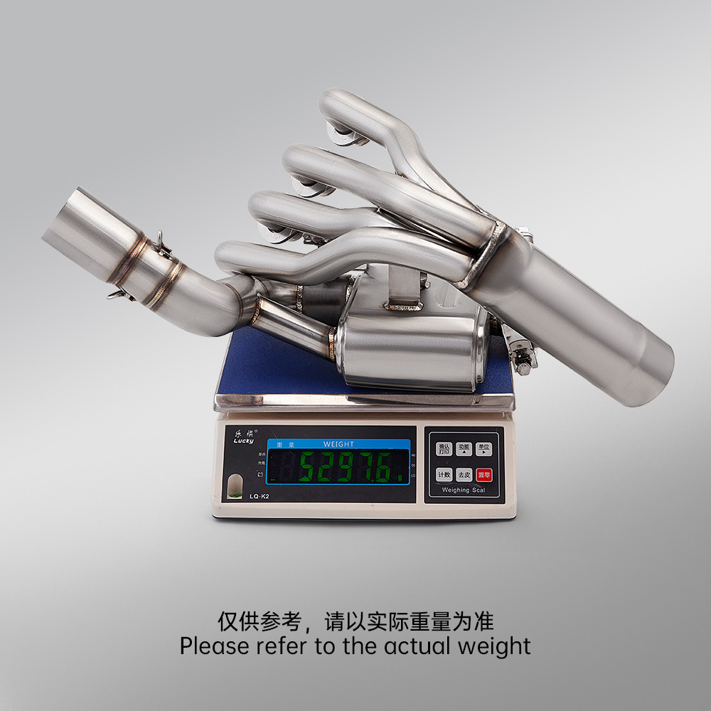 Motorcycle Zhang Xue 500Rr Dual-Channel Valve Box Front Exhaust Pipe Original Appearance Full Set of Tail Section