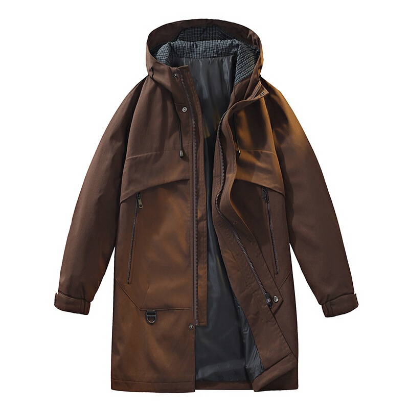 2026 Fall/Winter Hot-Selling Hooded Mid-Length Jacket for Men, New Versatile Casual Coat for Men and Teenagers