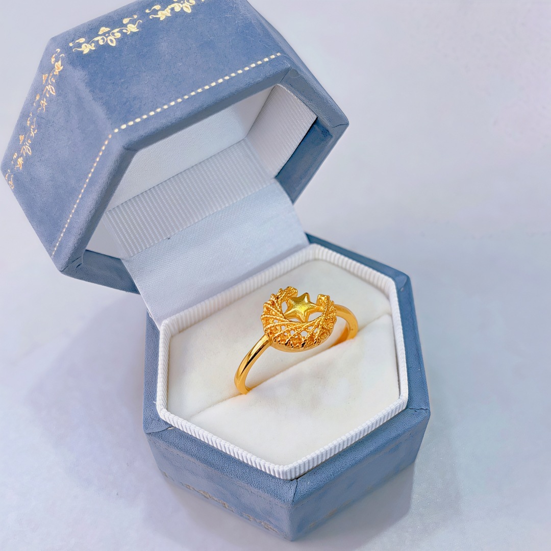 Star and Moon Dreamweaver and Moon Ring