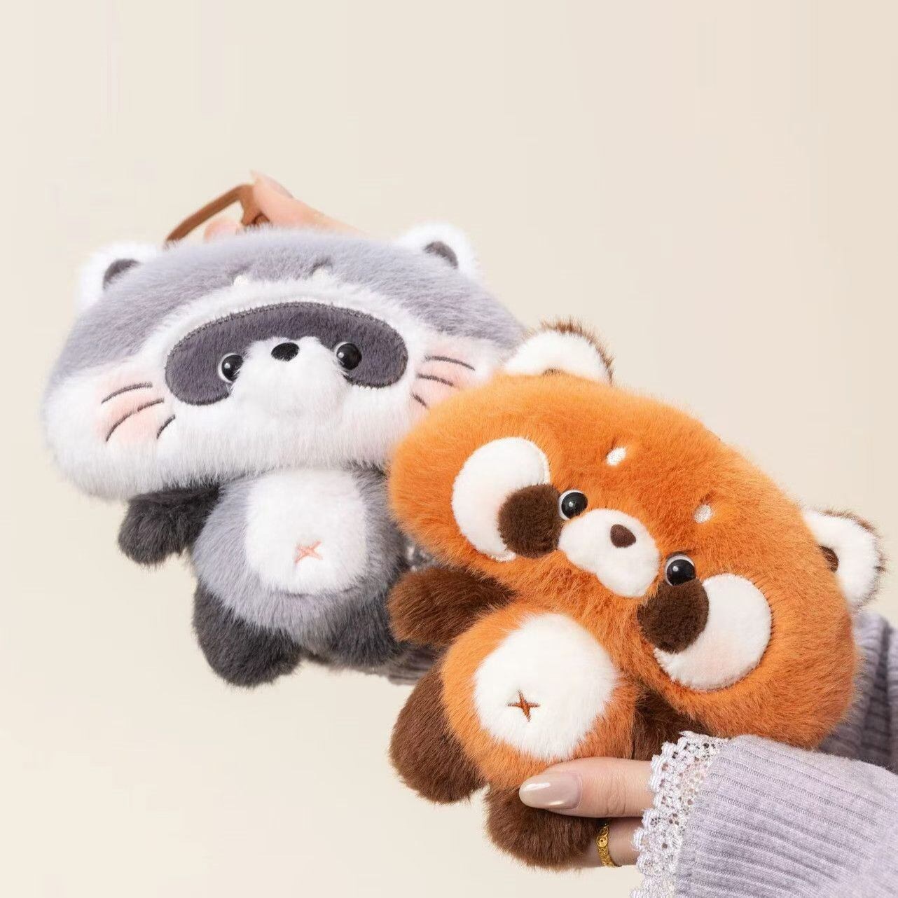 mini forest animal plush charms detail image 2