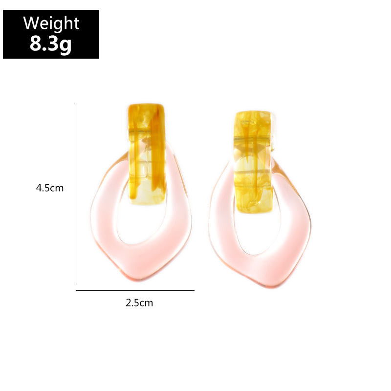 Fashion Transparent Special-shaped Resin Earrings display picture 12