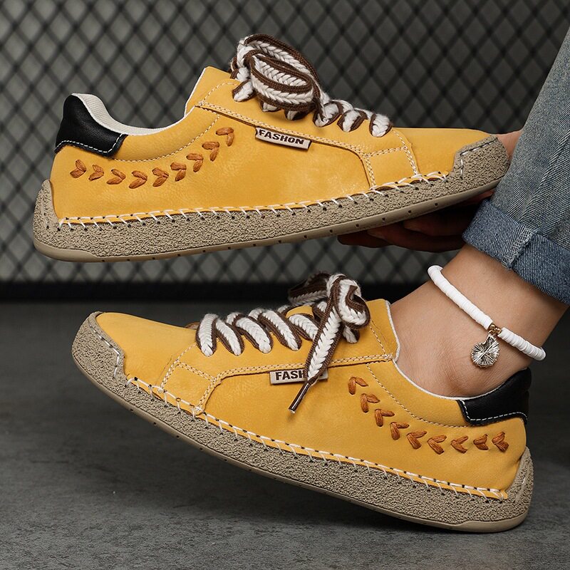 Giày vải canvas unisex cổ thấp đế bằng mũi tròn, phong cách retro thoáng khí chống trượt — 9013 màu vàng, 9013 màu xanh dương, 9013 màu xanh lá cây, 9013 màu đen chi tiết 14