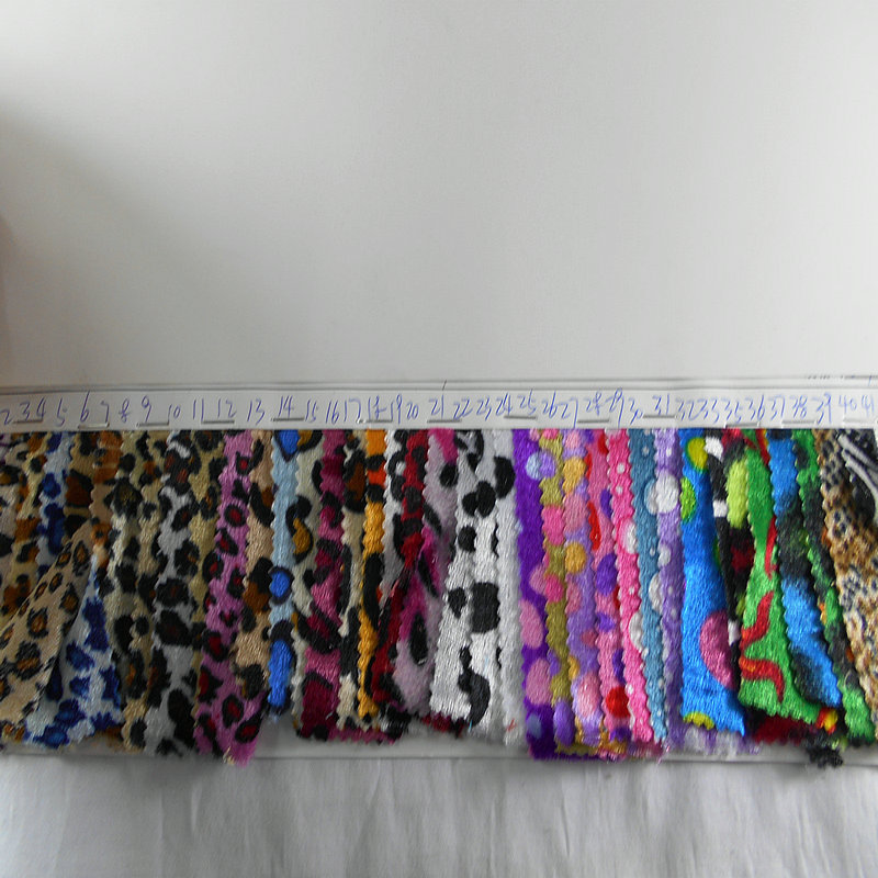 烫金银涤氨纶弹力韩国绒烫金印花千鸟格丝绒时装秋冬连衣裙布面料