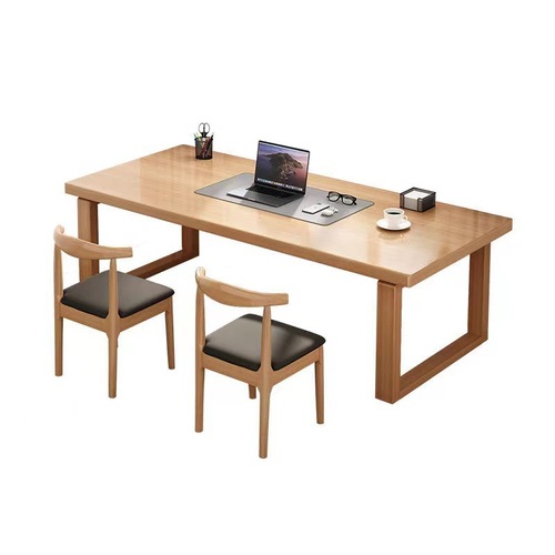 Rubber wood large long desk study table living room large board work table modern simple home office computer table wholesale