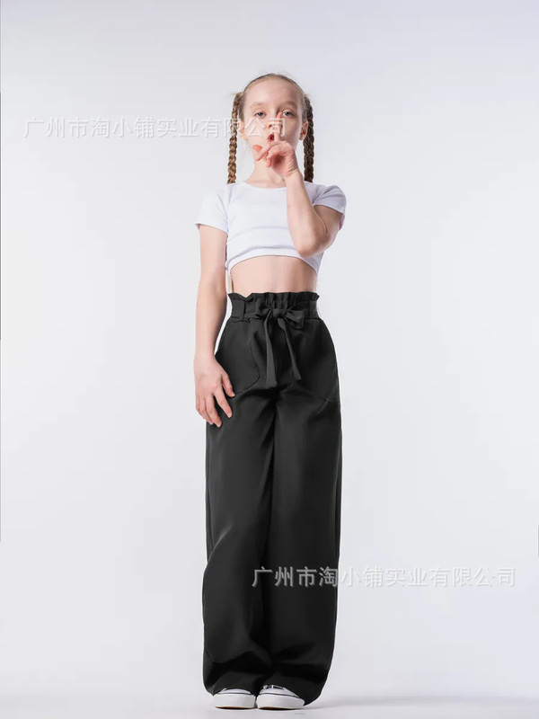 美式显高级弯刀阔腿裤女2025新款夏季抽绳宽松显瘦百搭垂感休闲裤|undefined