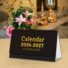 工作记事英文跨境台历月历创意设计2026-2027年多个款式可选日历