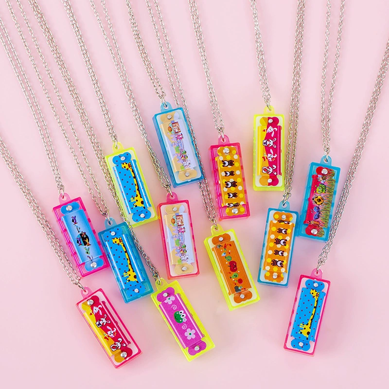 Cartoon children's small harmonica, necklace, musical instruments for boys and girls for kindergarten, Birthday gift