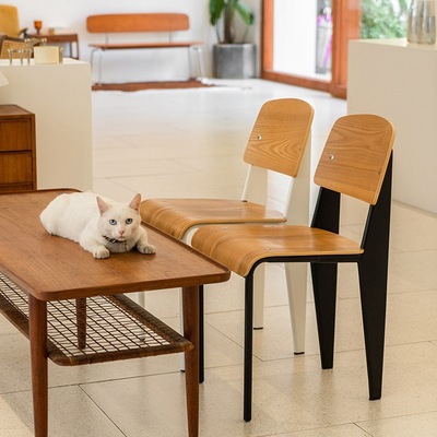 Northern Europe Retro Metal Iron art Armchair household solid wood Dining chair Restaurant Coffee shop The reception chair