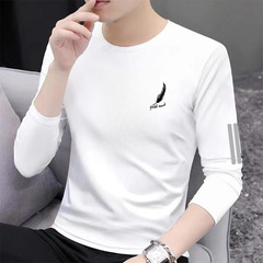 男性の長袖tシャツの底のシャツのカジュアルなスポーツの丸首の長袖の男性のtシャツのプリントの長袖の底のシャツのtシャツのメンズ