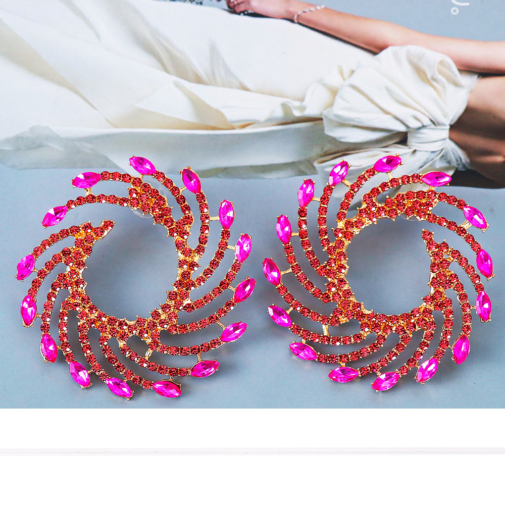 Retro Geometric Alloy Rhinestones Women's Ear Studs 1 Pair display picture 6