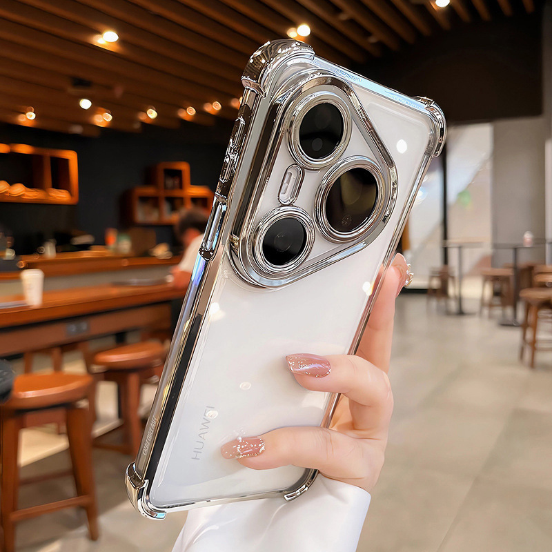 Ultra-Fall-Proof Suitable for Huawei Pura80Pro Mobile Phone Case Transparent Lens Lens All-Inclusive Airbag Pro Protective Cover for Men and Women