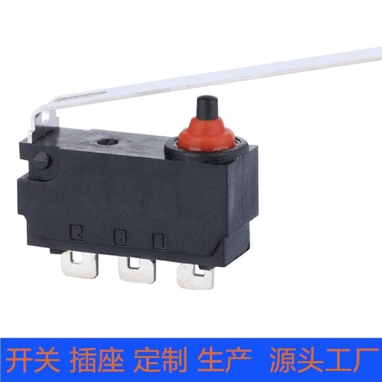 Мини аквапереливной travel выключатель 3 pins с ручкой, сенсорное касание IP67 normally open, normally closed micro switch