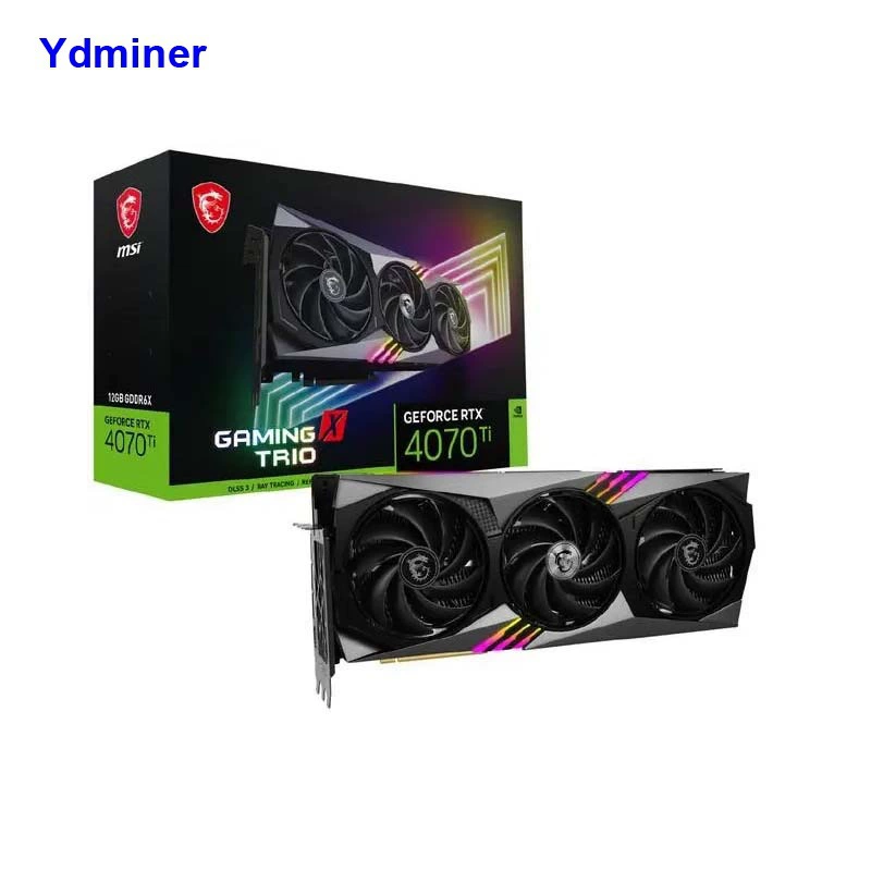 Графическая карта (MSI) GeForce RTX 4070 Ti Gaming X Trio, тройной вентилятор, охлаждение 1 кг
