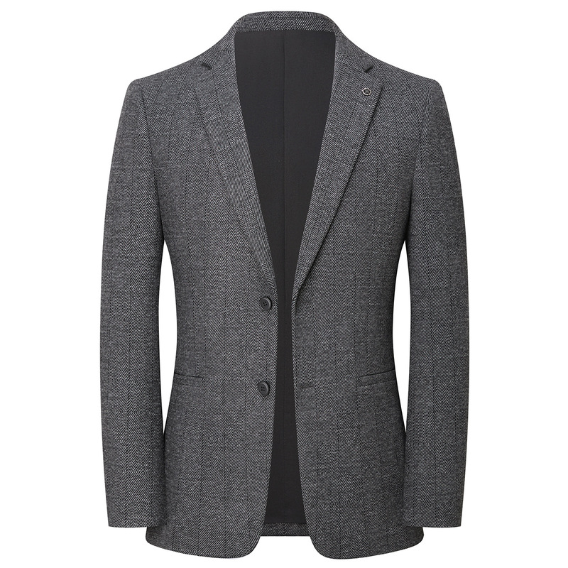 Cross-border autumn and winter collection: men's suit, business casual, slim-fit, wrinkle-resistant, trendy wool blazer, single-breasted suit for men Cross-border autumn and winter collection: men's suit, business casual, slim-fit, wrinkle-resistant, trendy wool blazer, single-breasted suit for men
