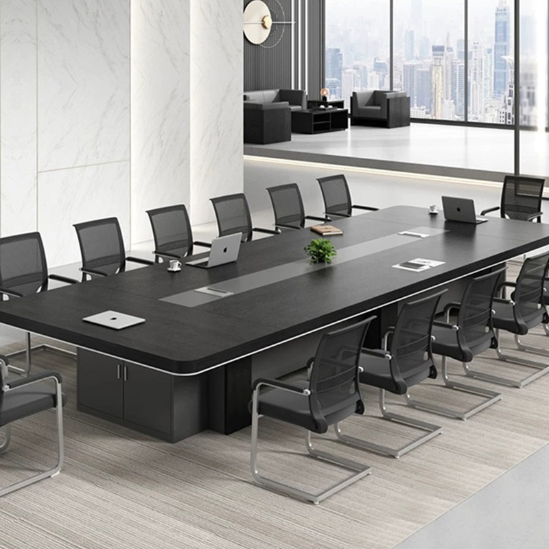 Mesa y silla de reunión simple y moderna, mesa de reunión de oficina multifuncional, mesa larga, mesa de reunión de oficina grande