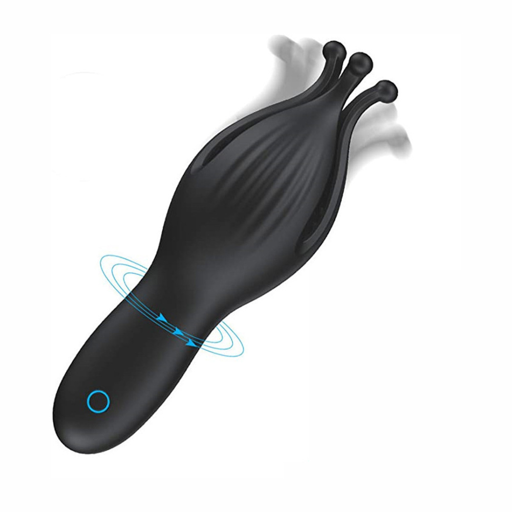 Male Penis Trainer Airplane Cup, 10-Frequency Vibration, Silicone Octopus Petal Exerciser, Button Control — detail image 4