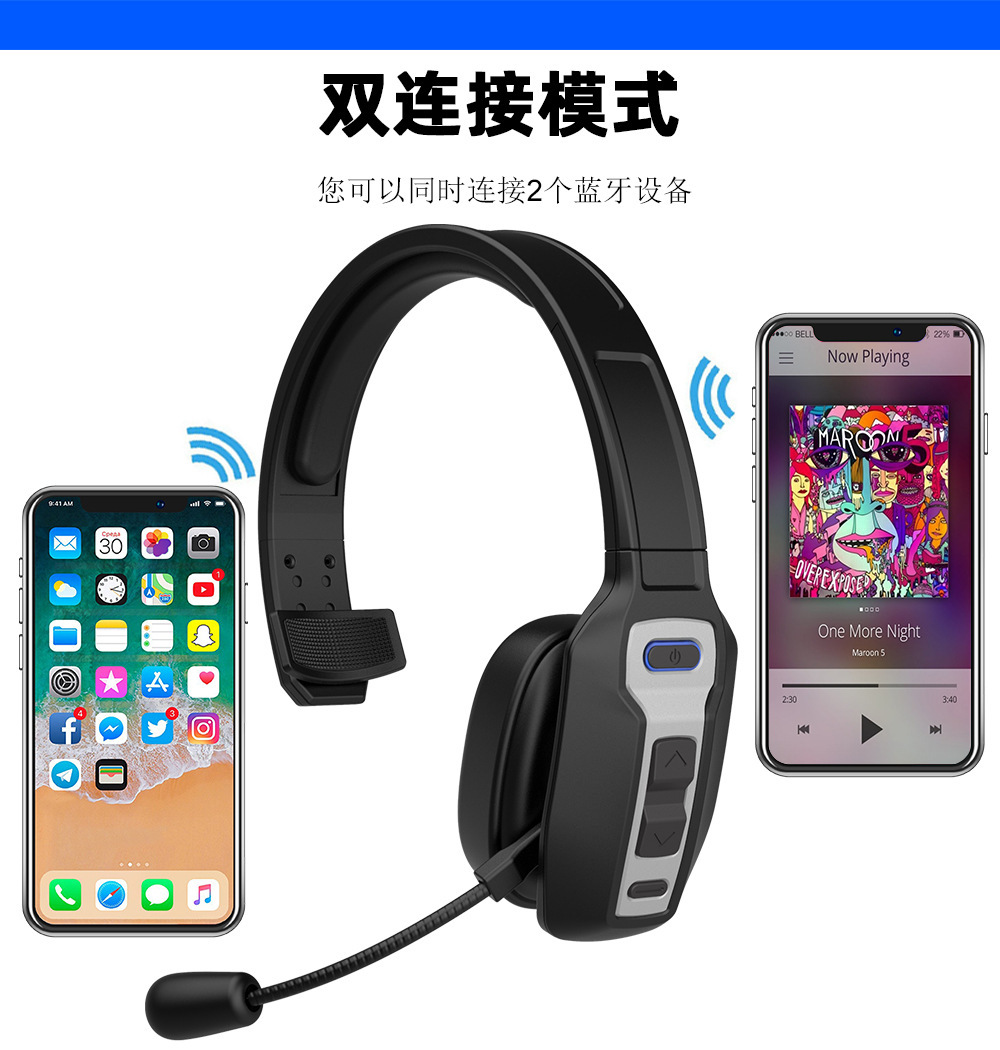 Wholesale M98 Car Bluetooth Hands-Free Headset Wireless Call Noise Reduction Driving Headset Head-Mounted Car Cross-Border