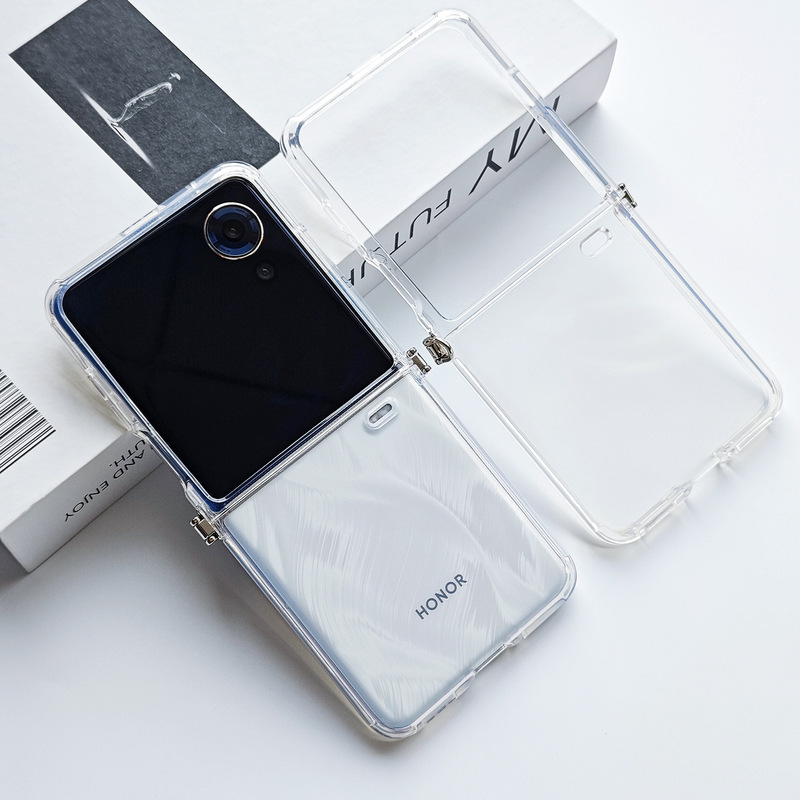 Suitable for Honor Magicvflip2 Mobile Phone Case, High Transparency Hanging Buckle V Flip Protective Cover, Tpu Soft Shell, Durable and Fashionable