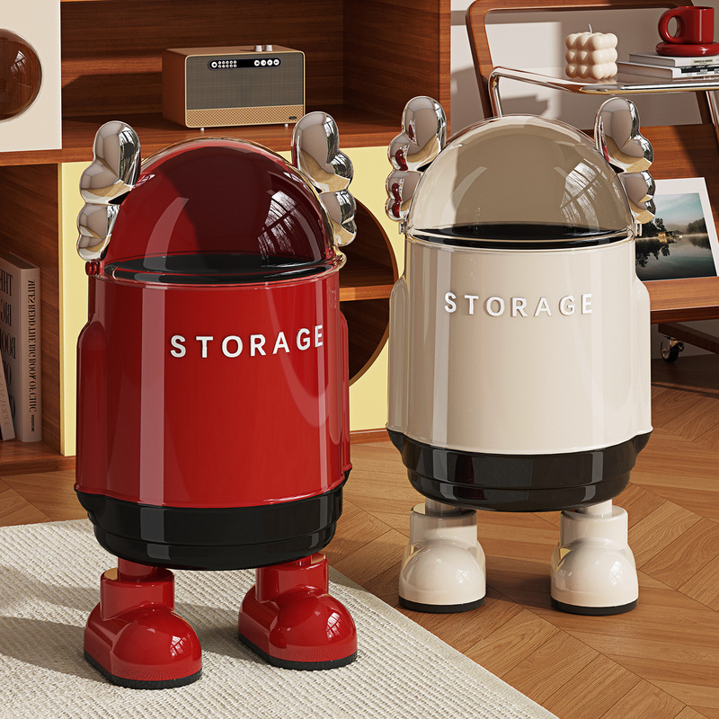 Astronaut Trash Can for Home Use in the Living Room, Luxury High-End 2026 Stylish Creative Storage Bin, Bathroom Paper Basket