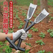 手工锻打挖树铲挖野菜脚踏型挖山药草药甘蔗园林工具挖竹笋挖树铲