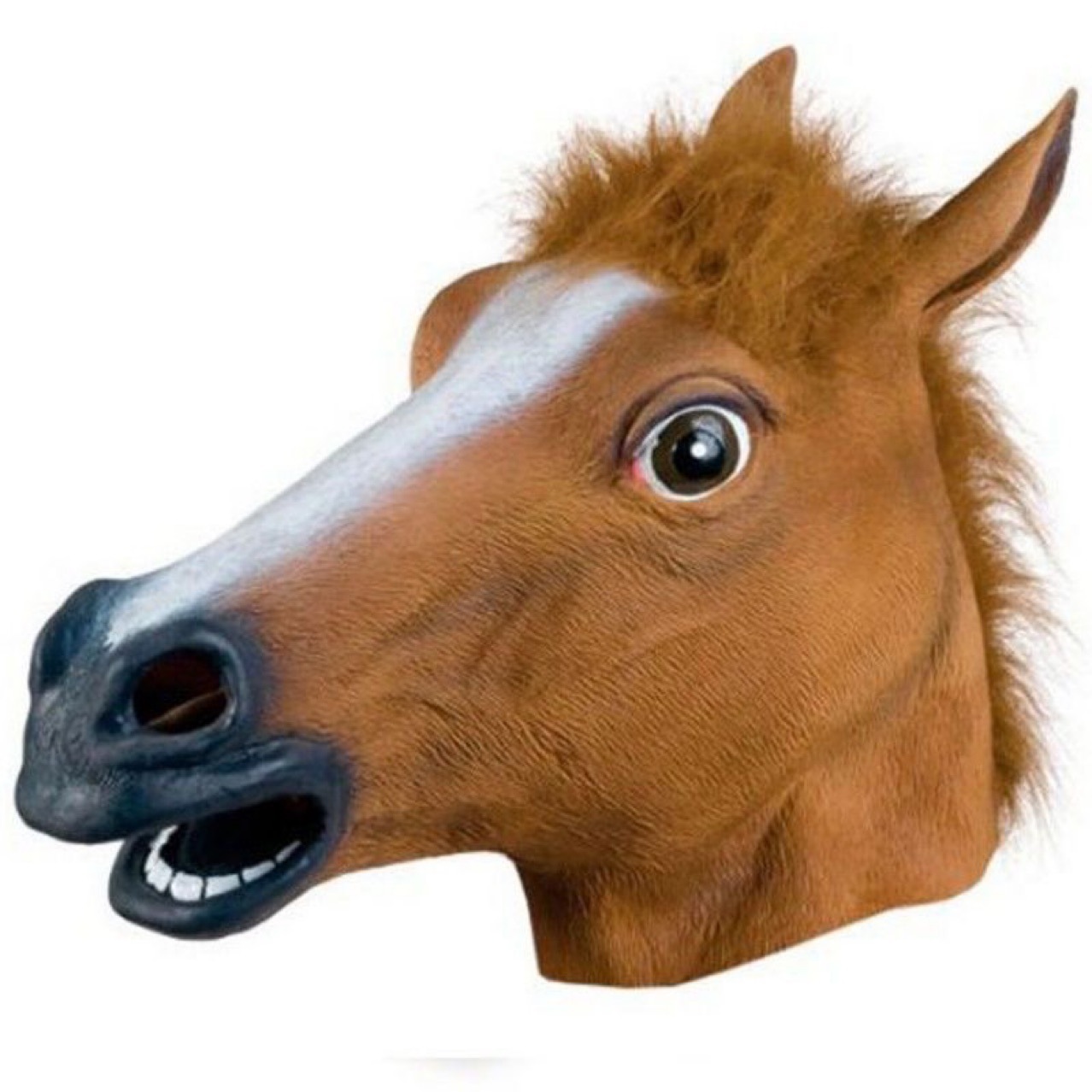 Horse head mask, Japanese dog-shaped Halloween funny mask, new vinyl party supplies, animal headgear manufacturer.